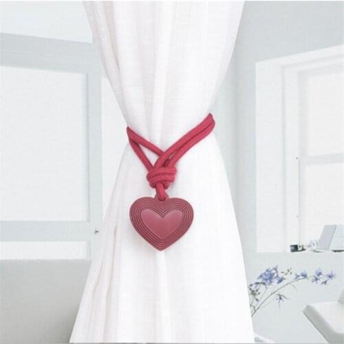 Heart Curtain Clip Curtain Holders Tieback Buckle Clips Curtains Tie Rope Strap Buckle Curtain Accessories Home Decor Freeship
