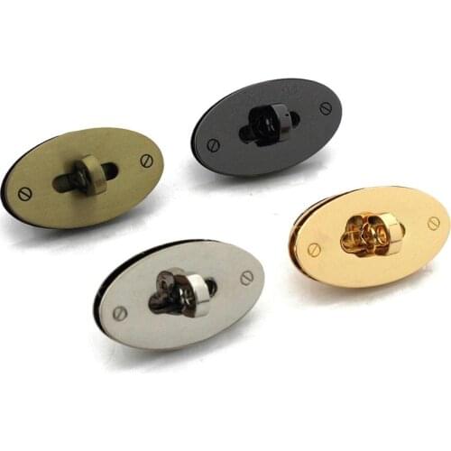 1pcs Metal Oval Shape Bag Turn Lock Twist Lock Clasp Leather Craft Women Bag Handbag Shoulder Bag Purse DIY Hardware