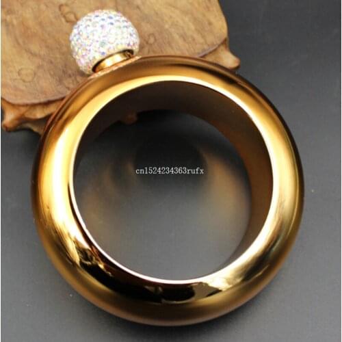 10pcs 3.5oz Bangle Bracelet Hip Flask Whiskey Alcohol Liquor Flask Portable 304 Stainless Steel Hip Flasks