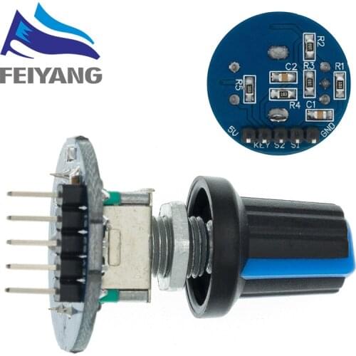 10PCS Rotary Encoder Module for Arduino Brick Sensor Development Round Audio Rotating Potentiometer Knob Cap EC11