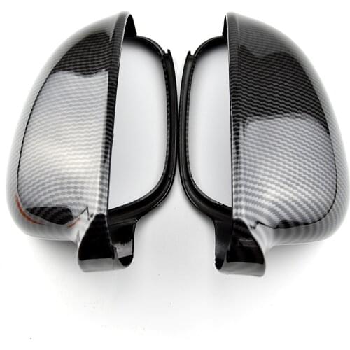 2pcs For VW Golf MK5 GTI Jetta 5Carbon Fiber Passat B6 B5.5 Side Wing Mirror Covers Caps Sharan Golf Plus Vari