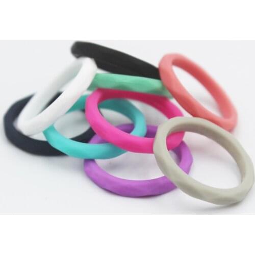 3mm Rhombic Silicone Rings Outdoor Sports Silicone Ring Thin Braided Rubber Wedding Bands Stackable Ring Hypoallergenic