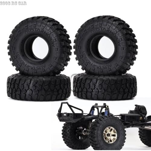 4PCS 120*47MM Soft Rubber Tyre 1.9" Wheel Rock Terrain Tire for 1/10 RC Crawler Car Traxxas TRX-4 Axial SCX10 90046
