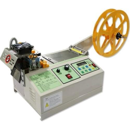 Automatic Hot and Cold Cloth Belt Cutting Machine,Masks Cloth Ear Band,Webbing Protective Goggles Elastic Belt Cutting 988T