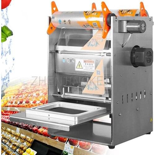 Automatic Sealing Machine Takeaway Packing Box Seal Mouth Machine Zhou Heiya Seal Tool One Time Lock Fresh Box Bale Equipment