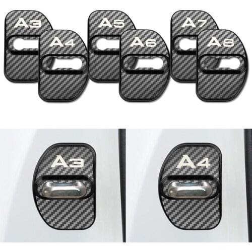 Car Styling Auto Protection New Door Lock Cover Case For Audi A3 A4 A5 A6 A7 A8 Accessories Car-Styling 4pcs