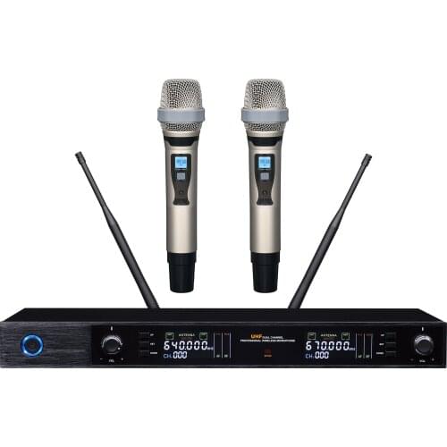 Leicozic Wireless Handheld Microphone UHF 640-690Mhz Dual Channel Receiver microfono inalambrico professional microfone sem fio