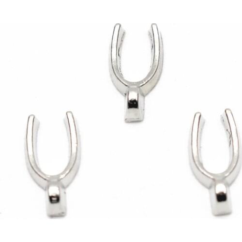Hot Sale 10pcs/lot Metal Silver Antler Floating Charms For Living Glass Floating Lockets Bracelet Necklace DIY Jewelry