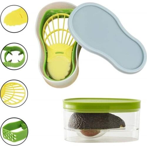 1set Storage Container Avocado Tool Avocado Avocado Keeper Slicer Shea Corer Butter Peeler Separator Kitchen Vegetable Tools
