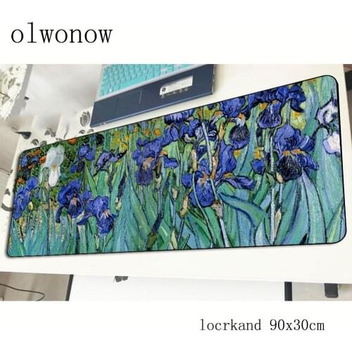 Van gogh mouse pad 900x300x3mm High quality mousepads best gaming mousepad gamer big personalized mouse pads keyboard pc pad