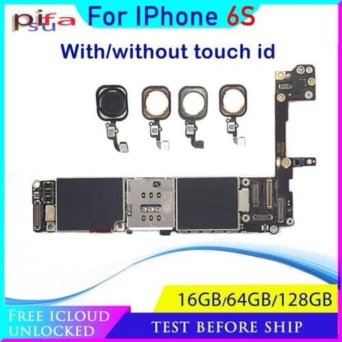 Black/ White/ Gold for iphone 6S 6 S Motherboard with/without Touch ID,Original unlocked for iphone 6s Logic board+Chips