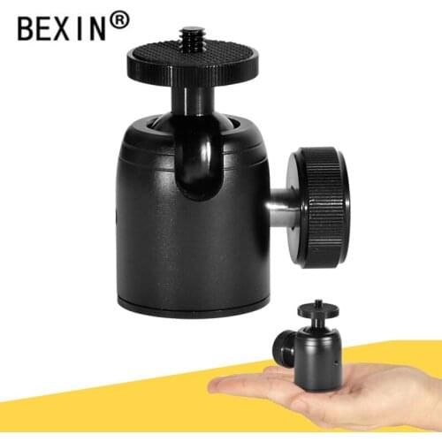 Camera mini ballhead 360 swivel head tripod ball head phone stand smaling monopod mount adapter for DSLR camera flash tripod