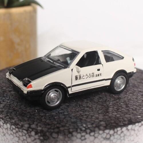 1:43 AE86 Alloy Car Model With Pull Back For Boy Kids Gifts Toys Collectible Decoration