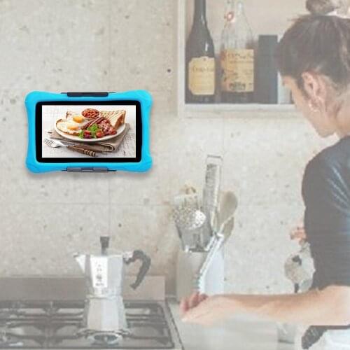 Kindle Wall Mount, TFY Kitchen Wall Holder for All Kindle, Smartphones and others Fits on Kitchen, Bathroom and more -Black