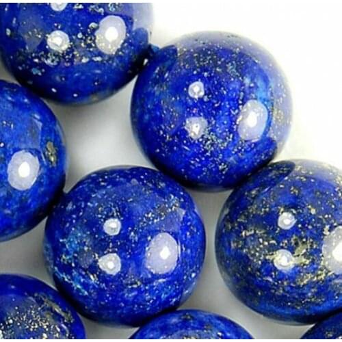 NEW 12mm Natural Indigo Lapis Lazuli Round Beads 15 " AAA
