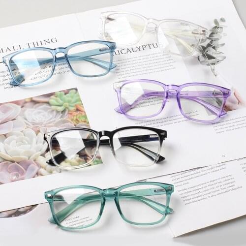 Henotin New Sturdy Square and Square Frame Reading Glasses, Suitable for Men and Women, Available in Five Colors