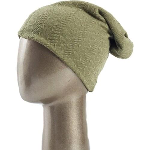 Simple Solid Color Printed Knitted Skullies Beanies Caps Soft Stretch Cotton Mens And Womens Fashion Retro Casual New Hats