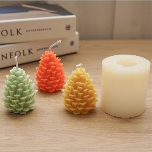 Silicone Mold Christmas Aroma Candle Simulation pine cone candle silicone mold Aroma Diy Christmas Mold Cone Pine Simulation