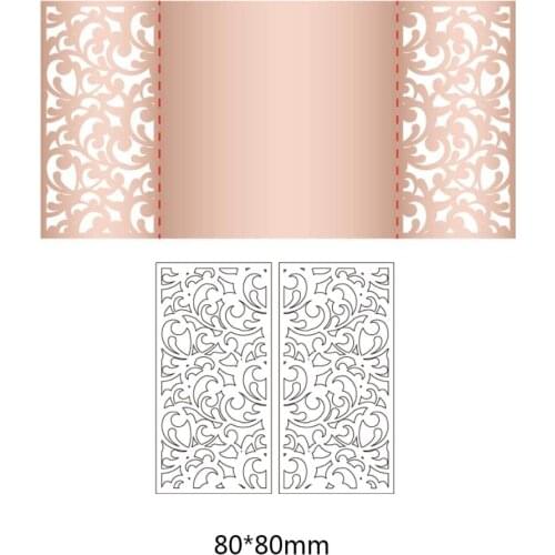 Creating Scrapbook Greeting Cards Cutting Dies Lacework Hollow Frame Metal Stencil Frame Embossing Pattern