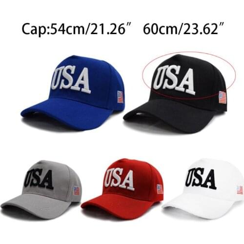 Unisex Unisex Adult Outdoor President Trump 2020 Campaign Baseball Cap USA 45 American Flag 3D Embroidered Adjustable Snapback 5