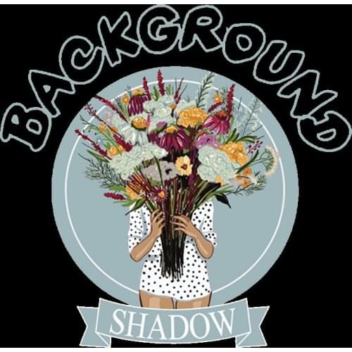 Letter Flower girl Iron On Heat Transfer DIY Women T-shirt Clothing Patches Washable Accessory Sticker On Clothes Decor