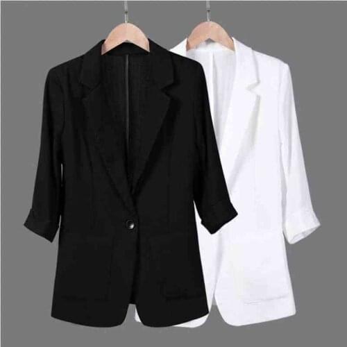 Plus Size 7XL Women Blazers 2019 Spring Summer Small suit Long sleeve jacket Casual tops female Slim Wild Blazers Windbreaker
