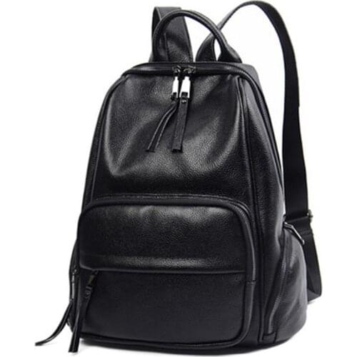 Fast Delivery Genuine Leather Womens Backpack First Layer Cowhide Girls Ladies' Shopping Travel Backpack School Designer Bag