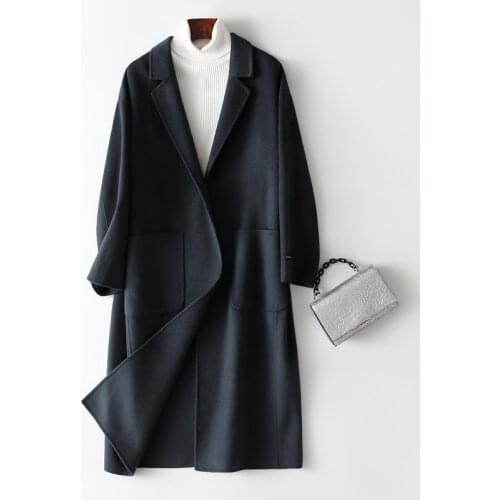 Double Faced Woolen Coat Temperament Goddess Fan Qiudong 2021 New Foreign Style Woolen Coat Girl