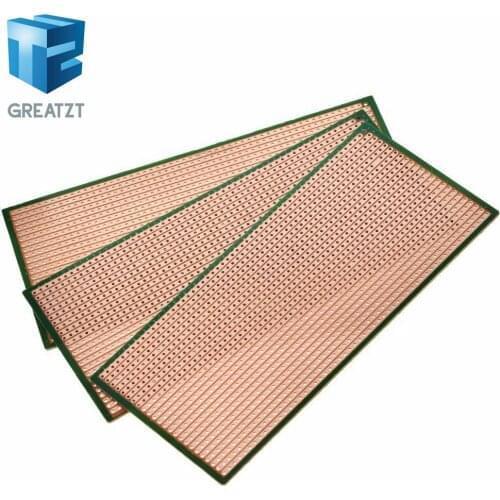 GREATZT 1pcs DIY Green 6.5*14.5CM Prototype Paper PCB Universal Experiment Matrix Circuit Board 6.5x14.5CM
