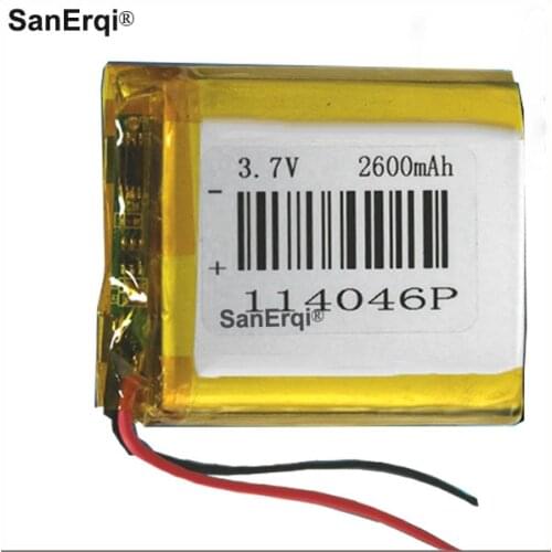 SanErqi 3.7V 114046 114046p 2600mAh battery 10pcs