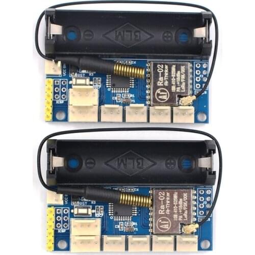 2PCS Ra-02 LoRa Radio Node V2.0 433MHz SX1278 Wireless Module IPEX Interface for Arduino ATmega328P 3.7 Battery Holder