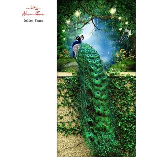 GOLDEN PANNO Diamond Painting Full Square 5D Diy Daimond Embroidery Diamant Mosaic Sale Displasy Broderie Diamant Peacock