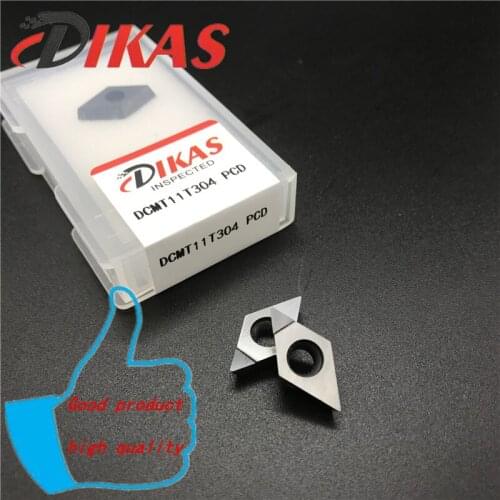 2PCS Diamond Inserts DCMT11T304 PCD Diamond Blade cnc tools Processing of non-ferrous metals Aluminum and Copper processing