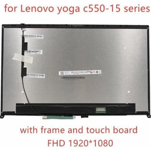 Free shipping 15.6'' LED LCD Touch Screen DigitIzer Assembly replacement For Lenovo yoga c550-15 series laptop FHD 1920*1080
