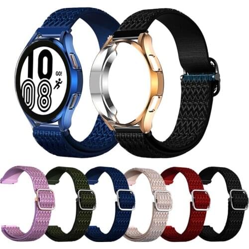 2Pcs/Pack Nylon Band Case Protector For Samsung Galaxy Watch 4 Classic 46mm Bracelet Watch 4 42mm Strap Bumper Frame Correa Belt
