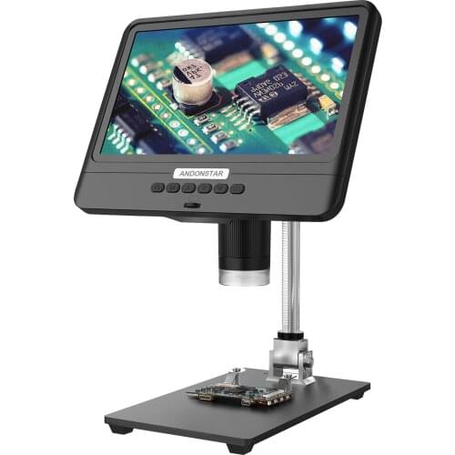 AD208 8.5in LCD 5X-1200X Digital Microscope 1280*800 Adjustable 1080P Ranges Welding Tool Microscope for Mobilephone Repairing