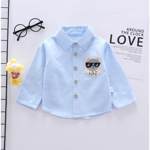 Kids Boys Blouse Shirt Men Shirt Spring Autumn Long-sleeved Thin Cotton Baby Collared Shirts Autumn Childrens Blouses