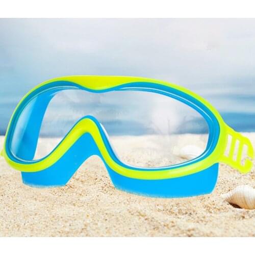 Kids Swimming Goggle with Large Version Design UV Protection Non-Leak Anti-Fog Comfortable to Wear Durable for Summer XR-Hot