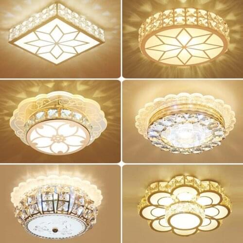 European style creative personality crystal aisle round porch balcony corridor living room simple modern ceiling lamp LX112005