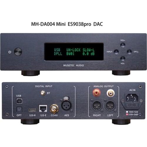 L.K.S Audio MH-DA004Mini ES9038pro Flagship Audio Decoder Bluetooth/AES/coaxial/optical/USB/single-ended I2S/balanced I2S input