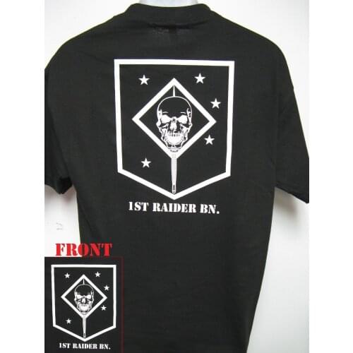 1ST RAIDER BN T-SHIRT/ USMC/ RECON/ FORCE RECON/ MARSOC/ MARINE RAIDER