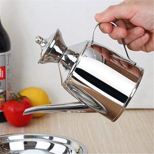 Stainless Steel Oil Can Vinegar Pot Bottle Container Storage Leak-proof (4500ml)