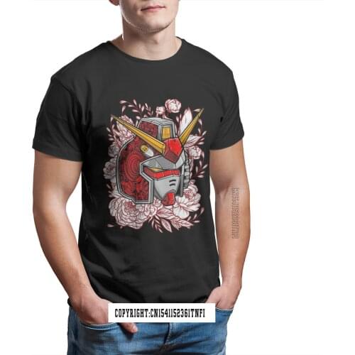 Gundam Series RX 78-2S Head Classic Men Clothes Comfort TShirt Summer Basic T Shirt Printing Graphic Tops & Tees For Adult