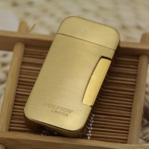 Creative Ultra-Thin Straight Grinding Windproof Simplicity Lighter Butane Gas Encendedores Cigarette Accessories Gadgets for Men