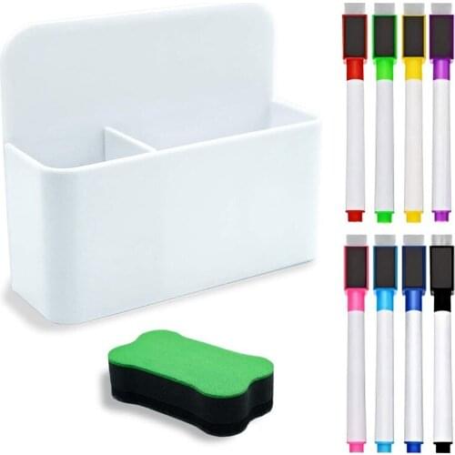 Magnetic Dry Erase Marker Holder, Magnetic Marker Holder for Whiteboard, 8 Pieces Magnetic Dry Erase Markers