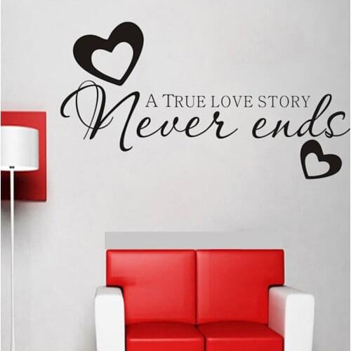 Love Big Lettering Wall Stickers Creative Letter Pattern Home Background Wall Decorations Sweet Living Room Poster Murals K692
