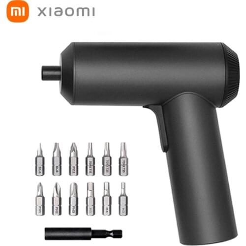 New Xiaomi Mijia Electric Screwdriver 3.6V 2000mAh 5N.M Torque Electric Screwdriver With 12Pcs S2 Screw Bits In Stock