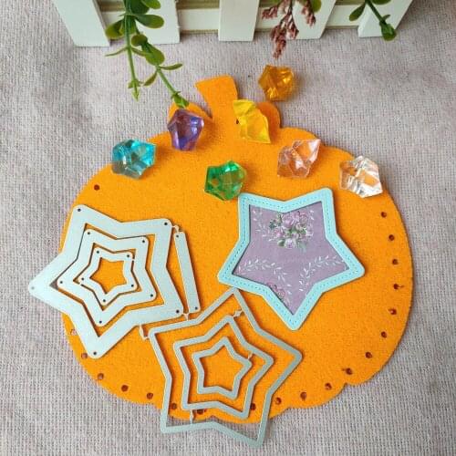 New five-star star layer cutting die metal new mold DIY scrapbook photo album card decorative paper craft relief