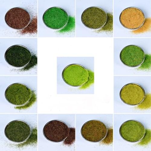 New 5mm turf powder toy model flock nylon lawn static grass sand table building material landscape scene model railway layout