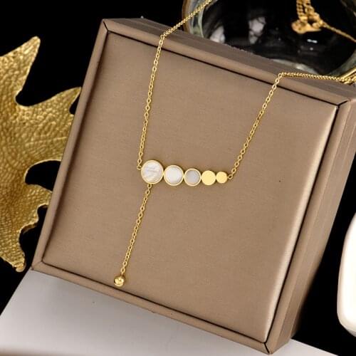 Titanium steel minority design sense necklace South Korea web celebrity temperament personality collarbone chain sweater chain